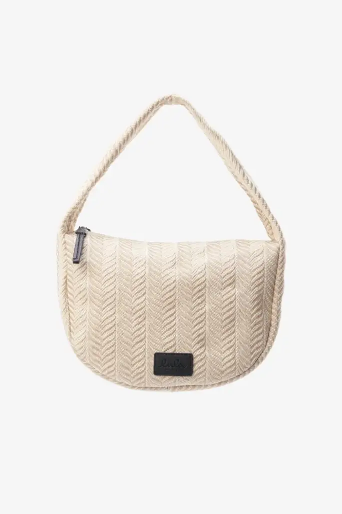 Lala Berlin Handbag Mael Canvas Chevron Cream