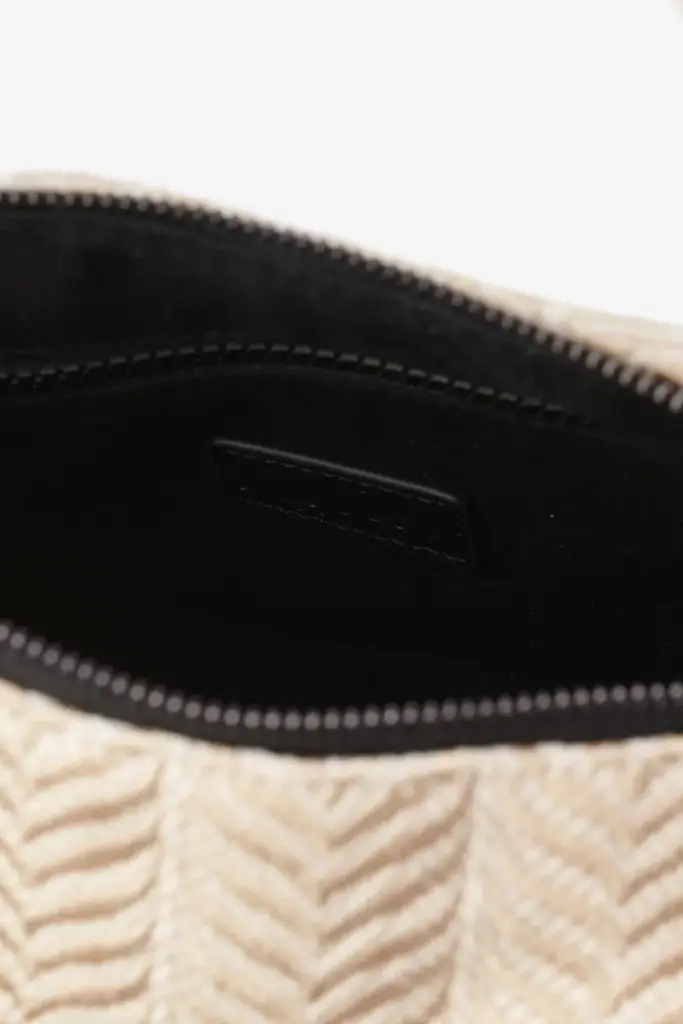 Lala Berlin Handbag Mael Canvas Chevron Cream