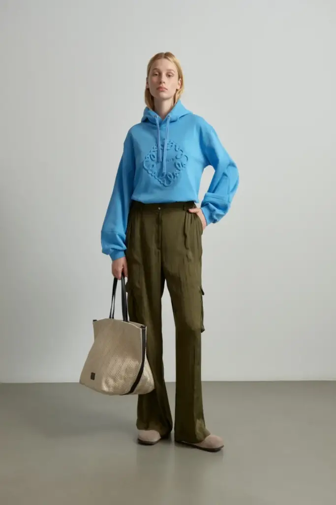 Lala Berlin Hoodie Ipalina Cotton Diamond Azure