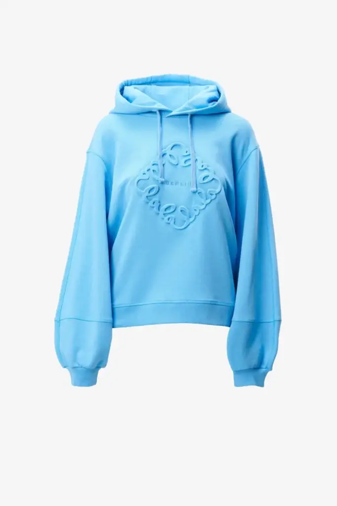 Lala Berlin Hoodie Ipalina Cotton Diamond Azure