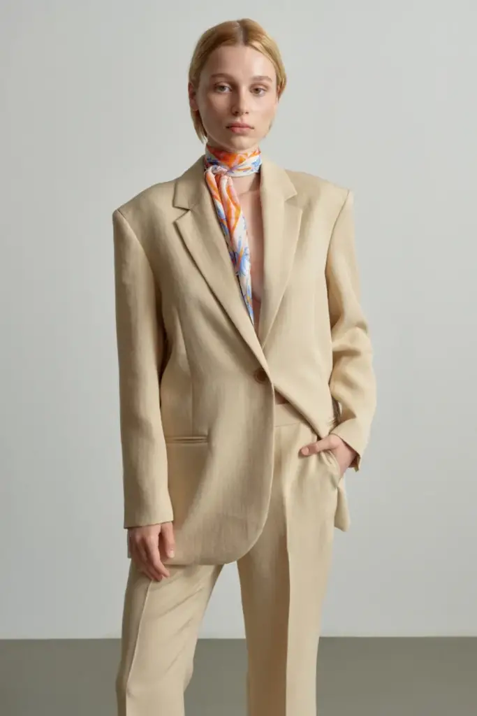 Lala Berlin Jacket Janet viscose mix sesame