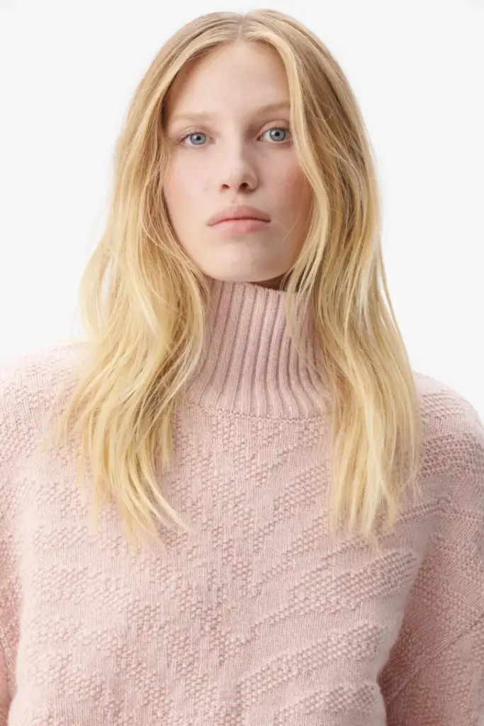 Lala Berlin Jumper Kaariyna Wool Mouline Rosewater