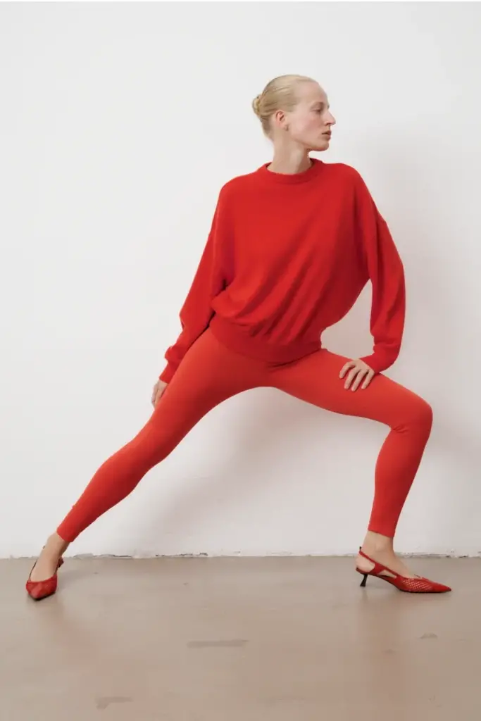 Lala Berlin Leggins Leonie cotton hot orange