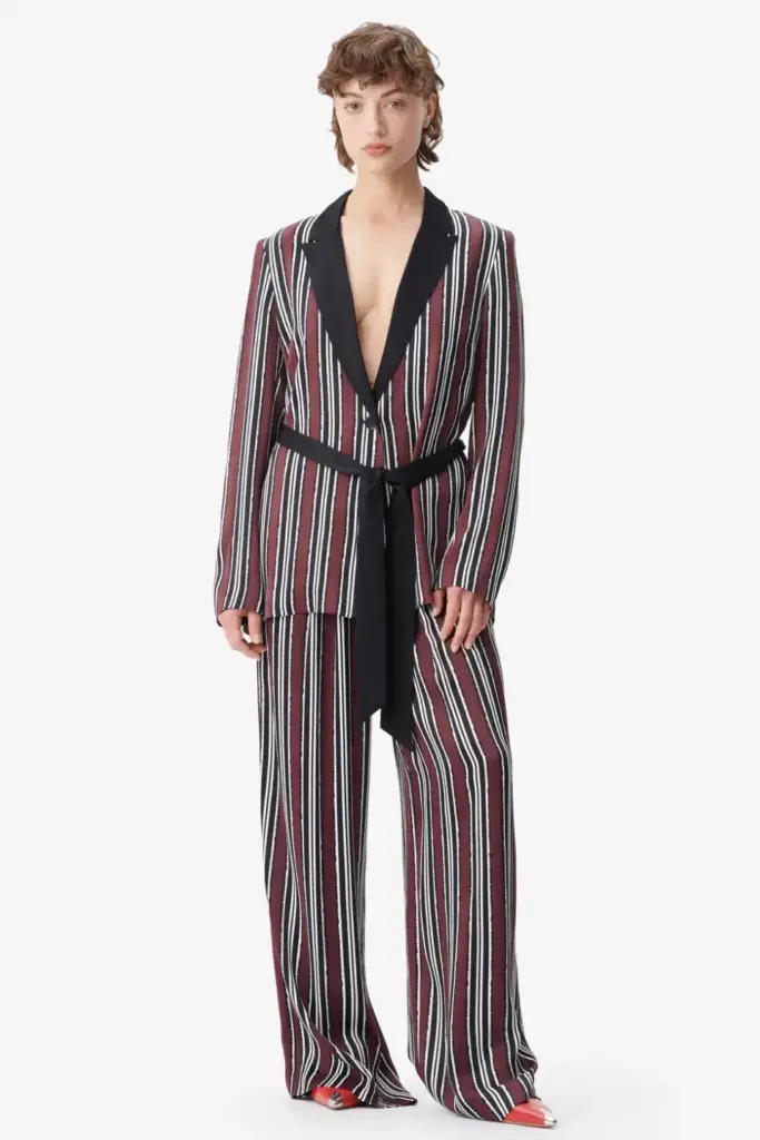 Lala Berlin Pants Perlo Viscose Shibori Stripe