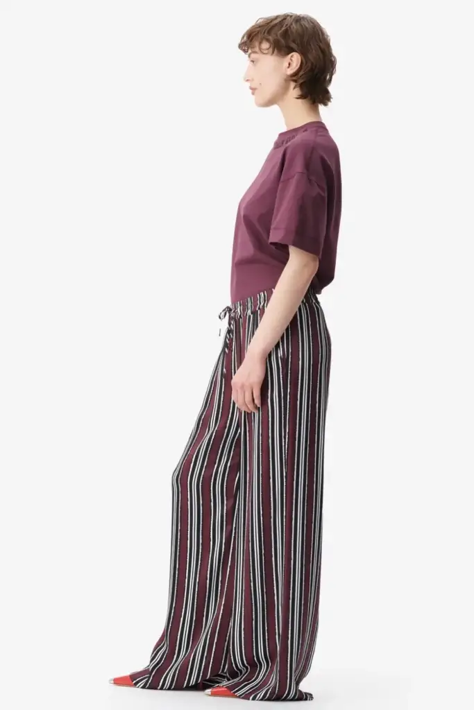 Lala Berlin Pants Perlo Viscose Shibori Stripe