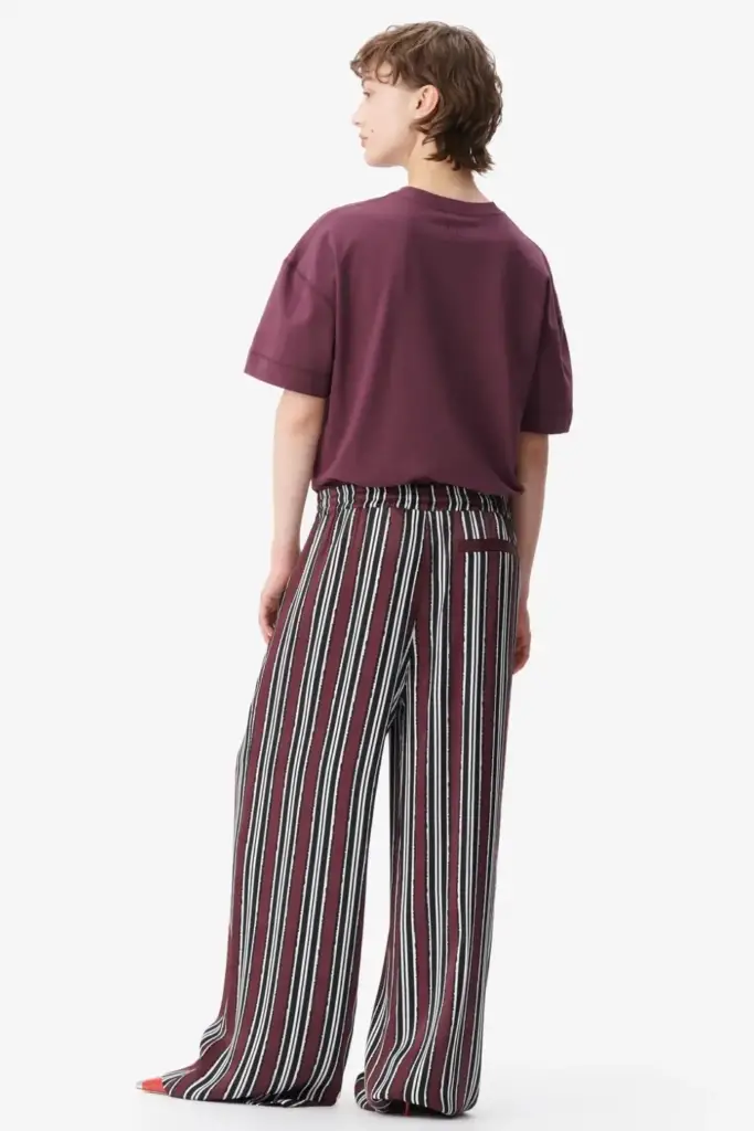 Lala Berlin Pants Perlo Viscose Shibori Stripe