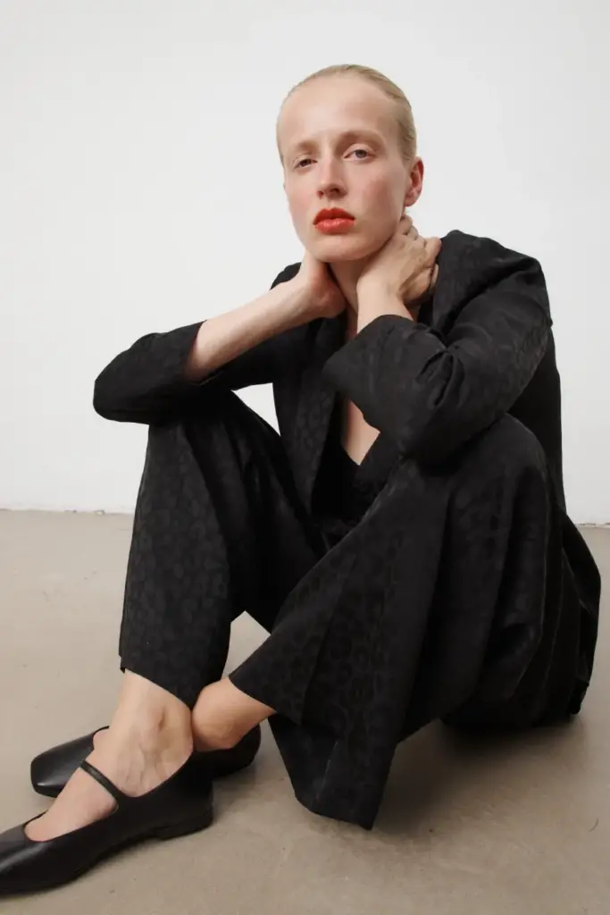 Lala Berlin Pants Polko Viscose Mix Leo Black