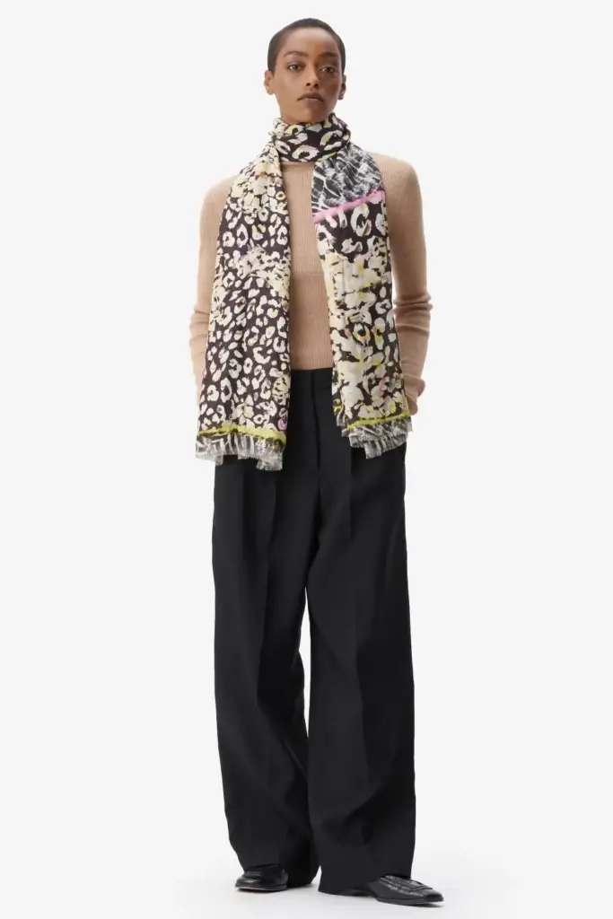 Lala Berlin Scarf Abix Modal Mix Animal Patchwork