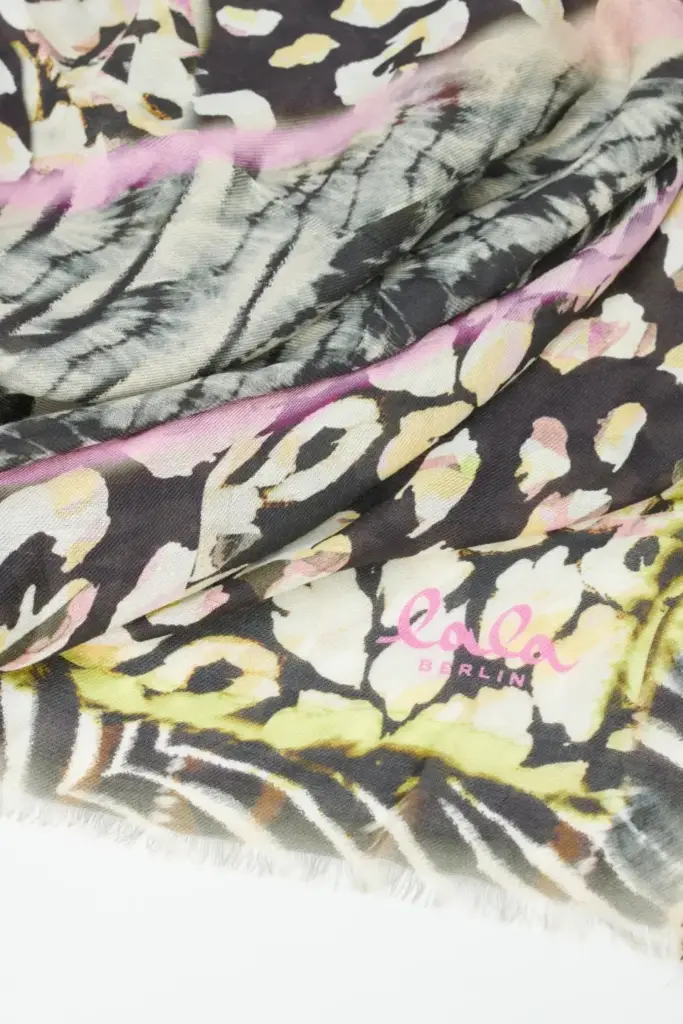 Lala Berlin Scarf Abix Modal Mix Animal Patchwork