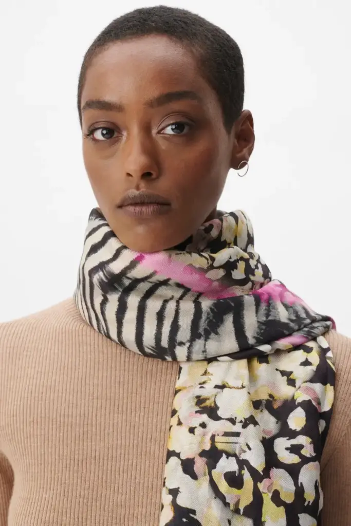 Lala Berlin Scarf Abix modal mix animal patchwork