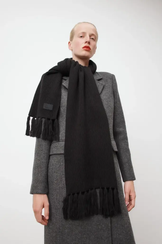 Lala Berlin Scarf Aminas Wool Mix Lala Black