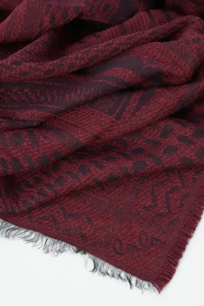 Lala Berlin Scarf Anais Wool Mix Zebra Fudge