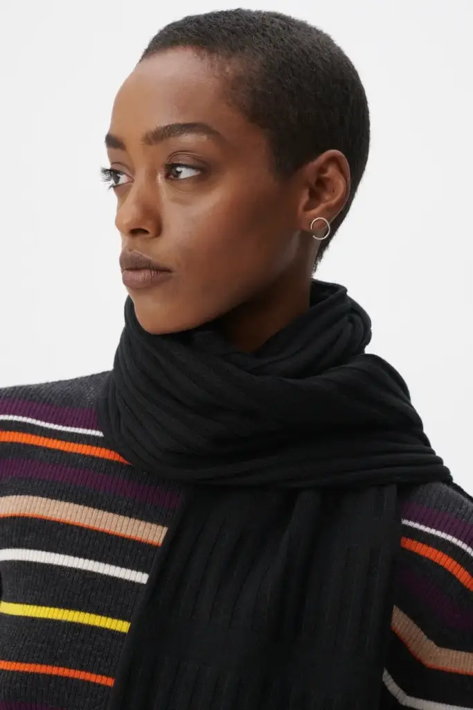 Lala Berlin Scarf Anissa Wool Mix Black