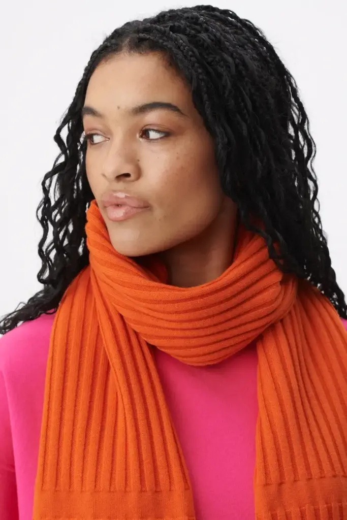 Lala Berlin Scarf Anissa Wool Mix Paprika