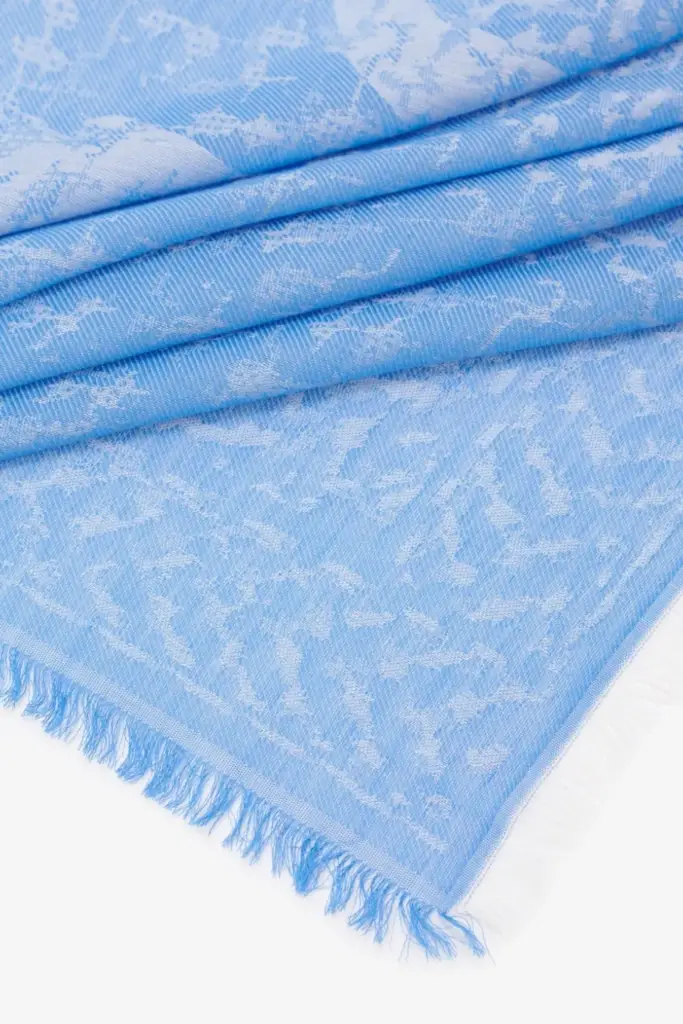 Lala Berlin Scarf Arian Cotton Diamond Azure