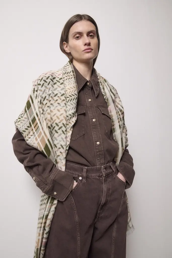 Lala Berlin Scarf Avril Viscose Mix Dusk