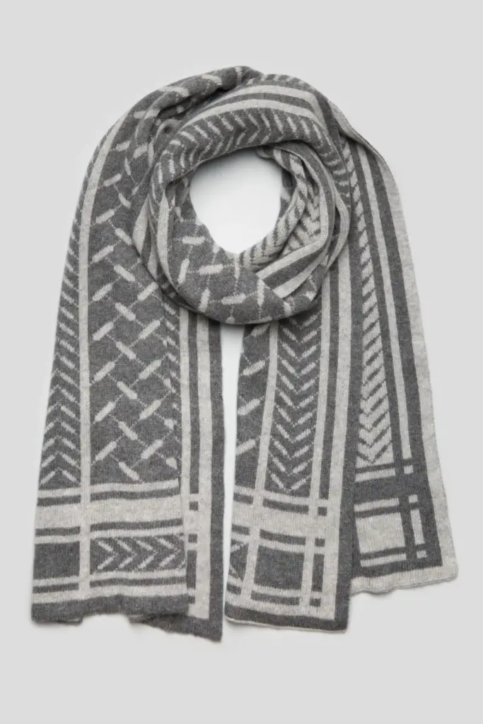Lala Berlin Scarf Chuck Cashmere Light Grey
