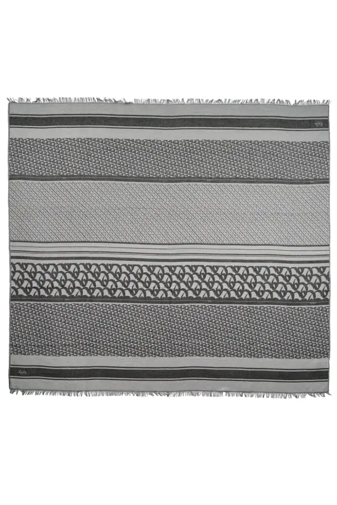 Lala Berlin Scarf Monogram Viscose Mix Black/white