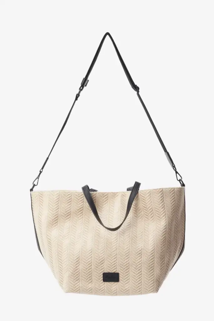 Lala Berlin Shopper Monna Canvas Chevron Cream
