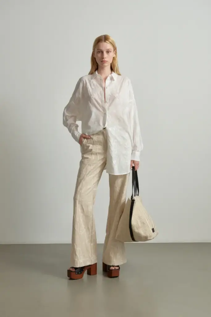 Lala Berlin Shopper Monna Canvas Chevron Cream