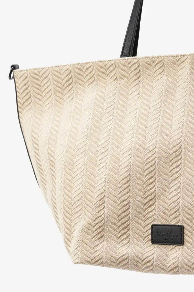 Lala Berlin Shopper Monna Canvas Chevron Cream