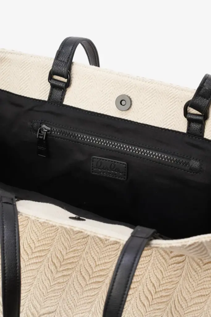 Lala Berlin Shopper Monna Canvas Chevron Cream