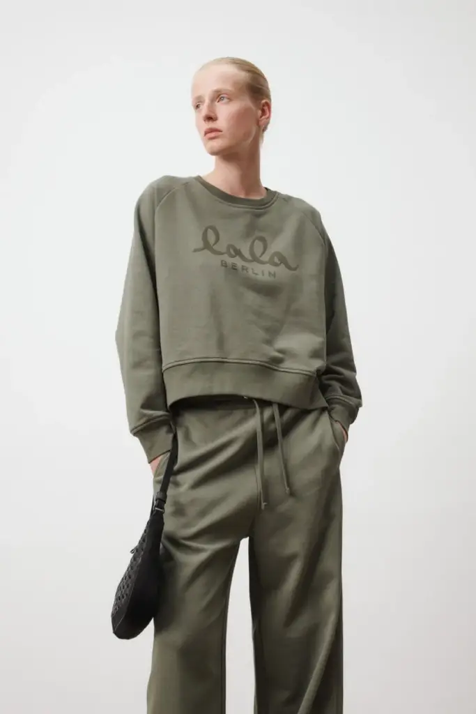 Lala Berlin Sweatshirt Ijora Cotton Olive