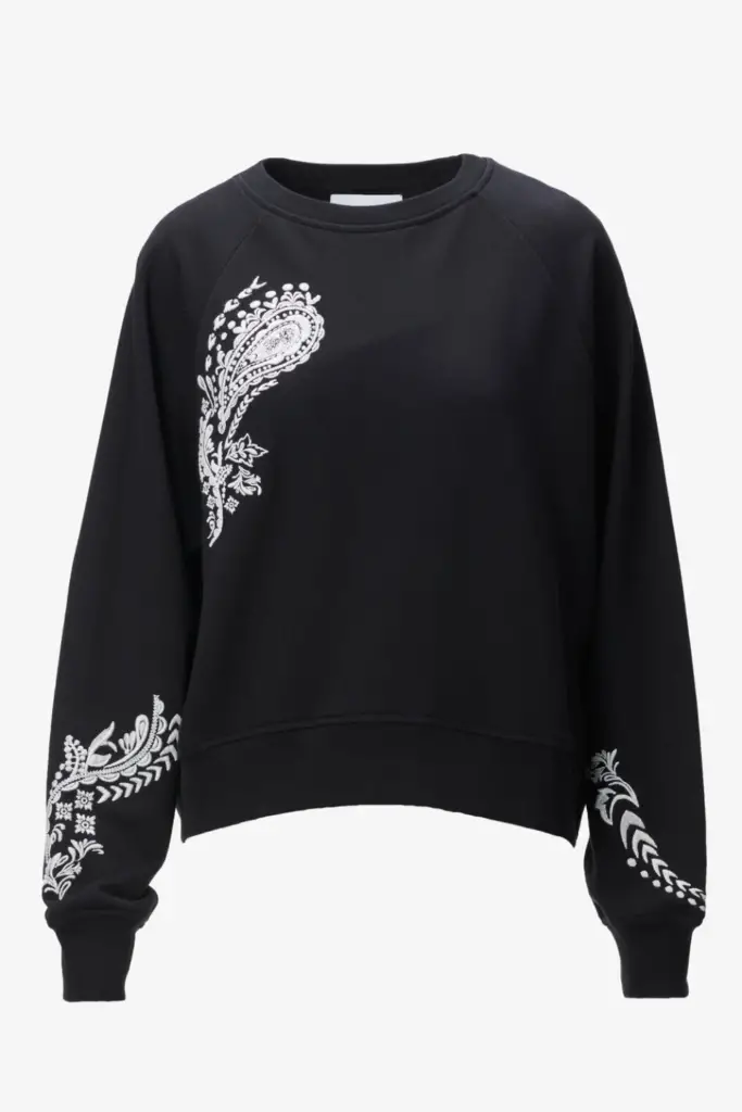Lala Berlin Sweatshirt Ijora Cotton Paisley Black