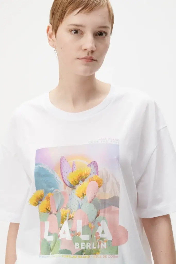 Lala Berlin T-Shirt Celia Cotton Lala Desert