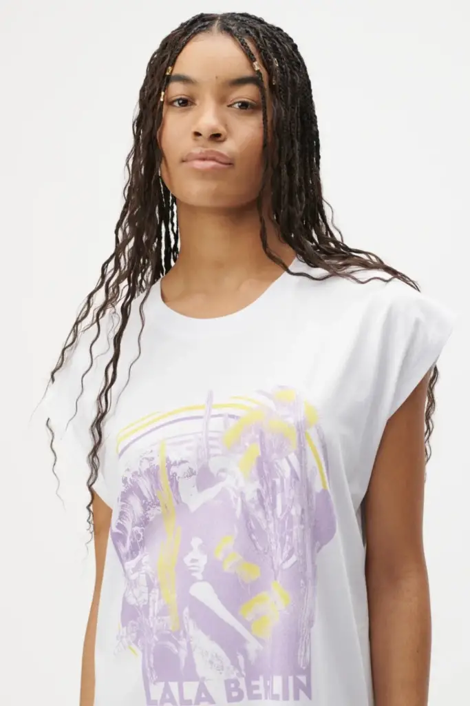 Lala Berlin T-Shirt Liva Cotton Lala Savanna