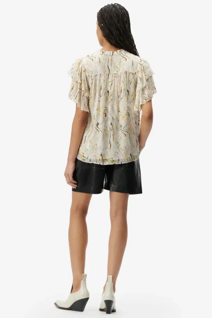 Lala Berlin Top Tenya Silk Mix Heritage Wave