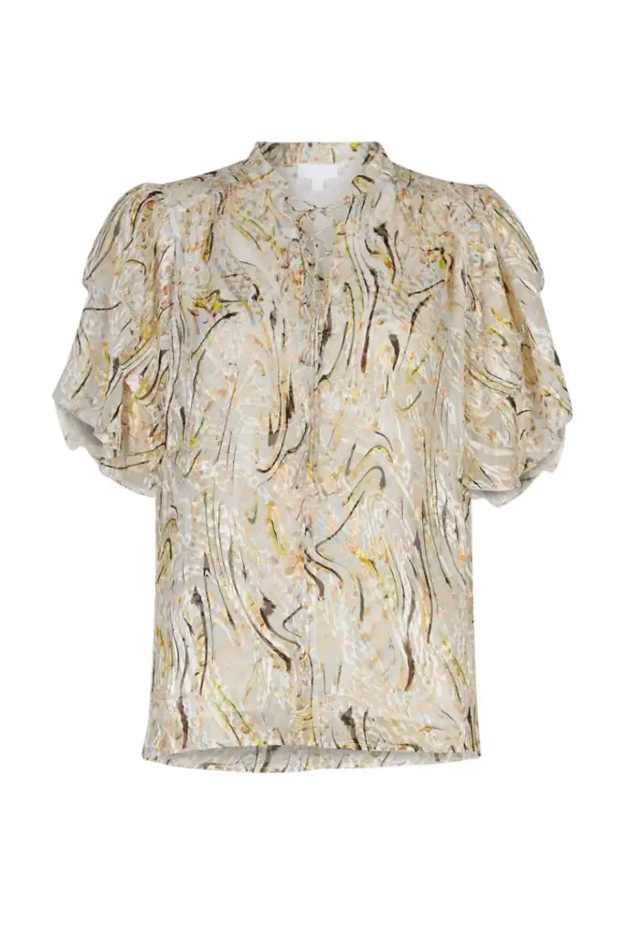 Lala Berlin Top Tenya Silk Mix Heritage Wave