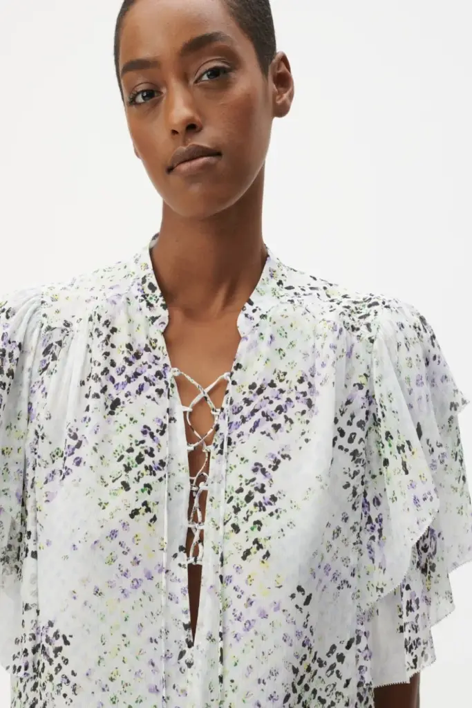 Lala Berlin Top Tenya Viscose Dotty Heritage