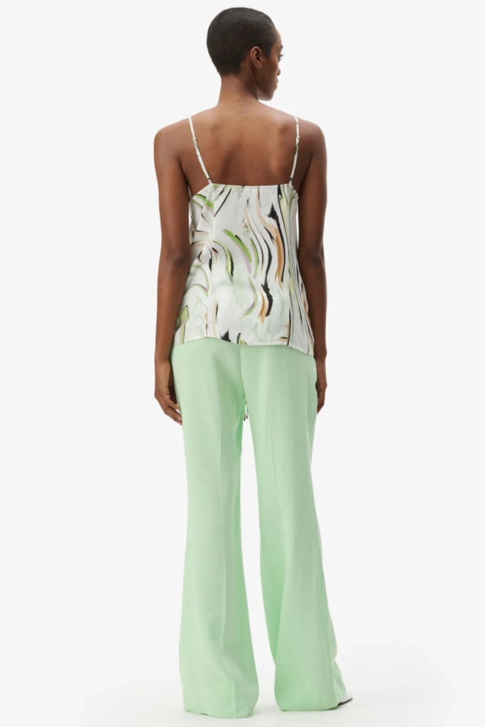 Lala Berlin Top Tiko Viscose Marble Wave Green