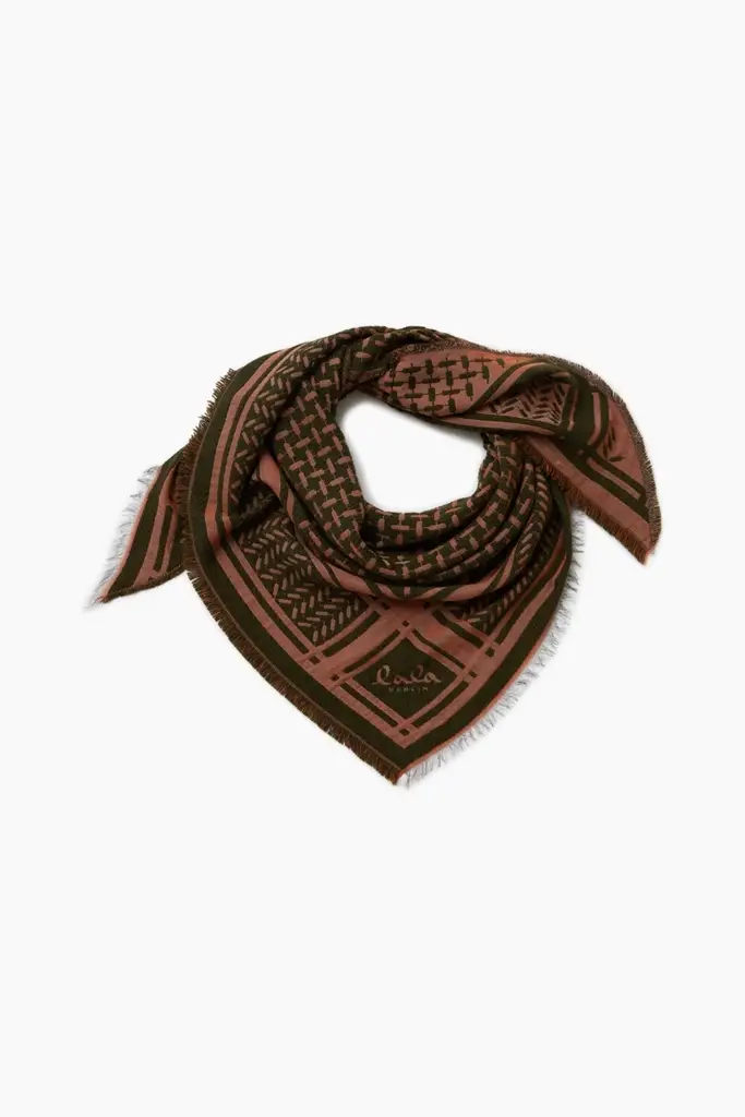 Lala Berlin Triangle Anaya Wool Mix Forest/pumpkin