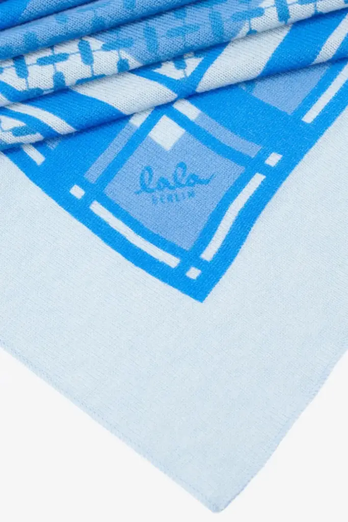 Lala Berlin Triangle Double Heritage Cashmere Blue