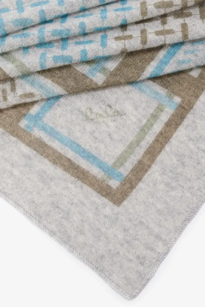 Lala Berlin Triangle Puzzle Cashmere Sage/blue