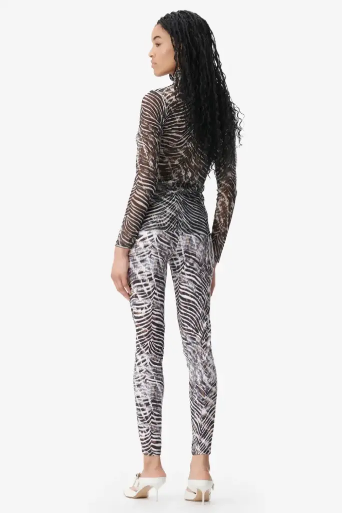 Lala Berlin Legging Leonie Polyester Mix Dark Zebra Shibori