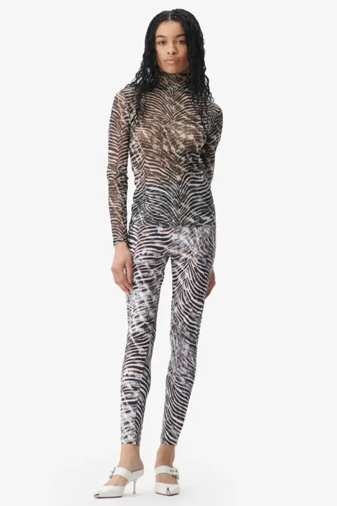 Lala Berlin Legging Leonie polyester mix dark zebra shibori