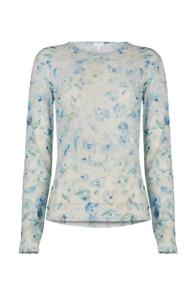 Lala Berlin Longsleeve Caro Polyester Mix Sky Leo Love