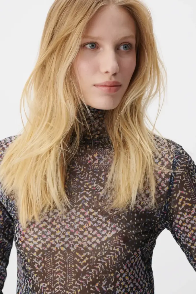 Lala Berlin Longsleeve Carolyn Polyester Mix Heritage Star Black