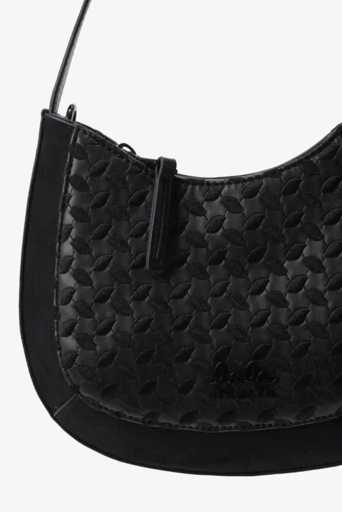 Lala Berlin Mini Shoulderbag Mesca Vegan Leather Heritage Embroidery Black