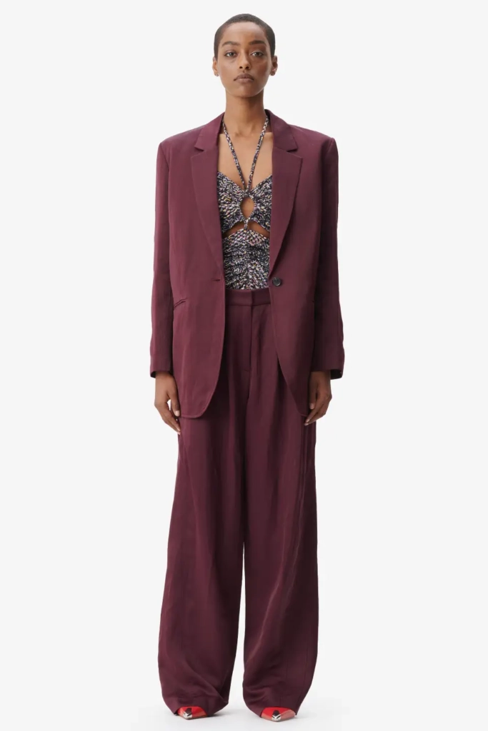 Lala Berlin Pants Pevella Viscose/linen Blend Fudge