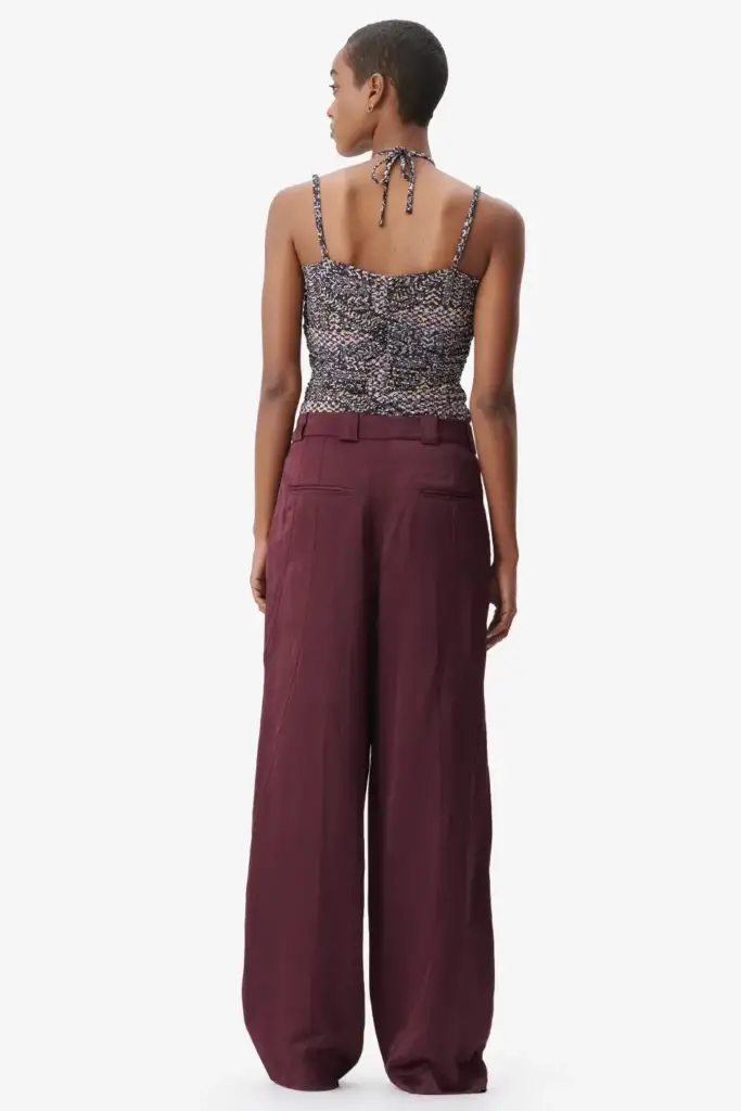 Lala Berlin Pants Pevella Viscose/linen Blend Fudge