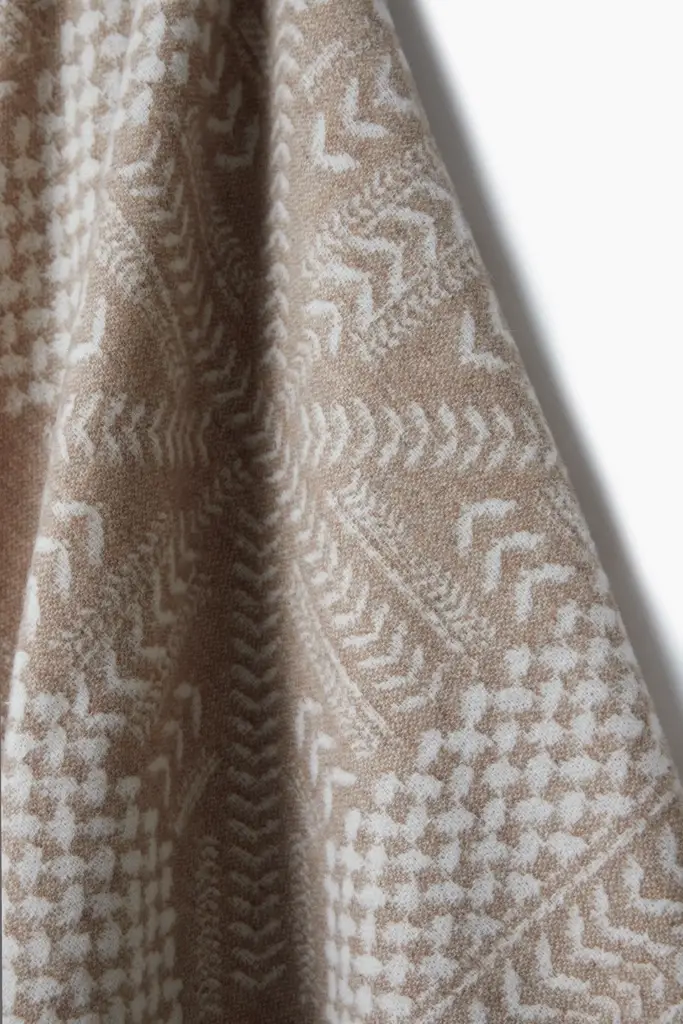 Lala Berlin Poncho Pineo Wool Mix Heritage Star Sand