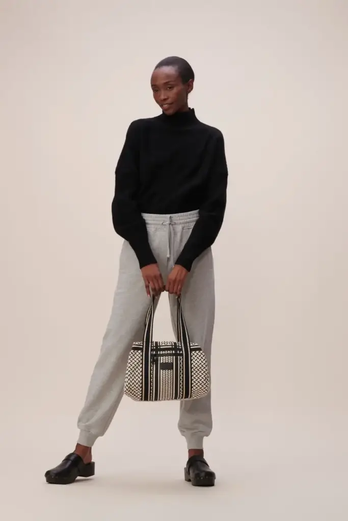 Lala Berlin Small Bag Muriel Canvas Heritage Off White/black