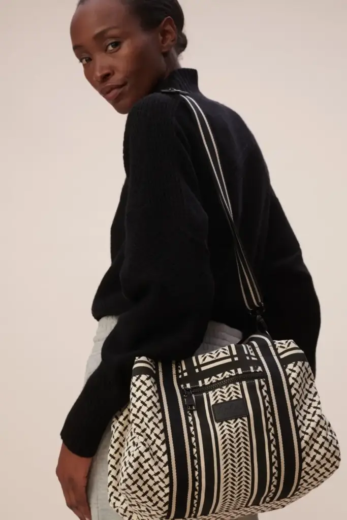 Lala Berlin Small Bag Muriel canvas heritage off white/black