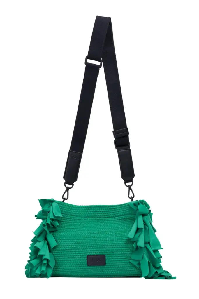 Lala Berlin Small Crossbody Mimi Polyester Green Carpet Weave