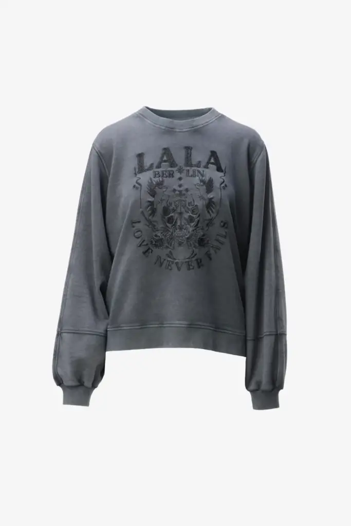 Lala Berlin Sweatshirt Ipali Cotton Love Never Fails Black