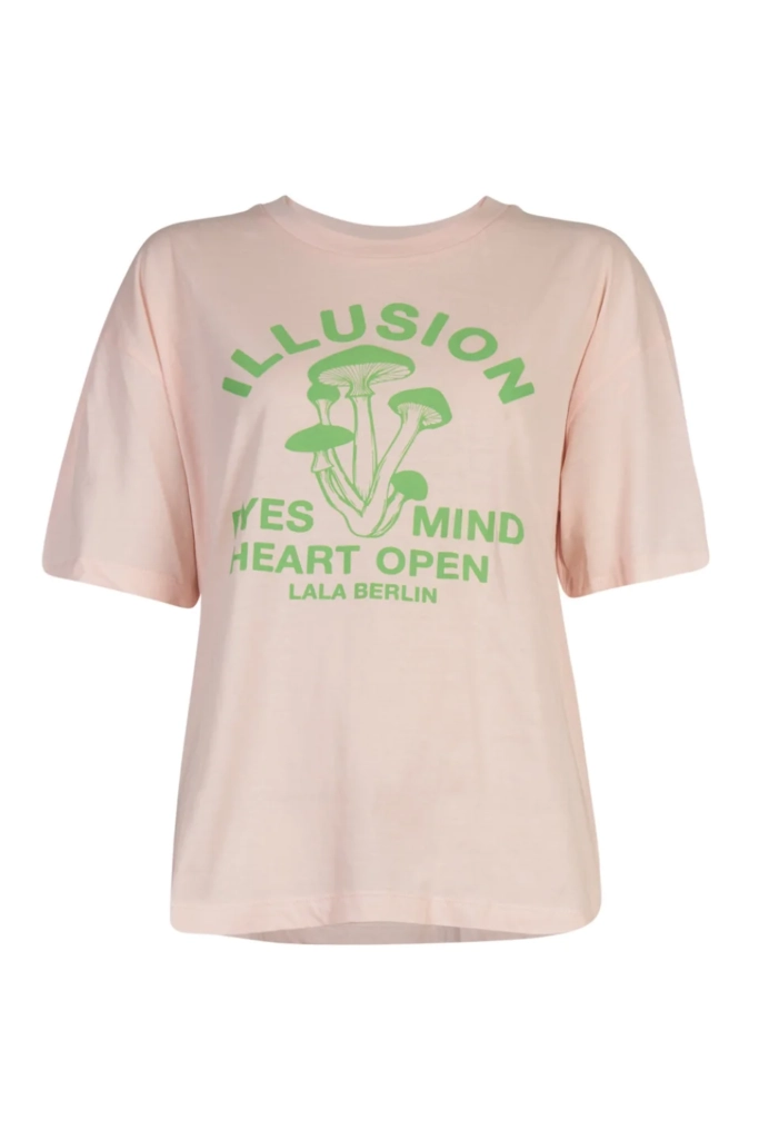 Lala Berlin T-Shirt Celia Cotton Illusion Sea Shell